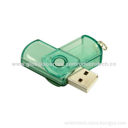 8GB swivel translucent USB flash drive